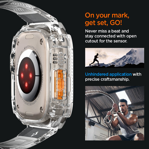 Spigen Apple Watch Ultra 3/2/1 (49mm) Capa + Pulseira – Rugged Armor Pro